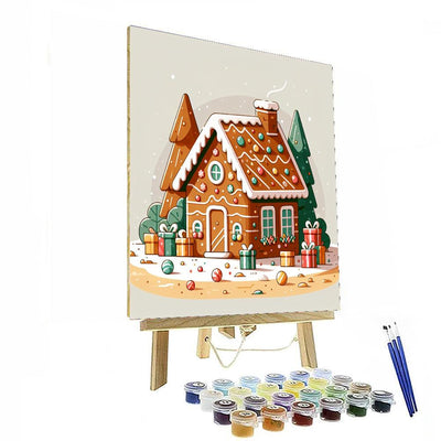 Cheerful Gingerbread House Paint By Numbers Kits