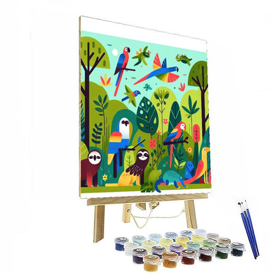 Rainforest Animal Rhapsody Paint By Color