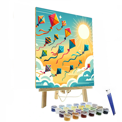 Sunshine And Kites Painting Number Kit