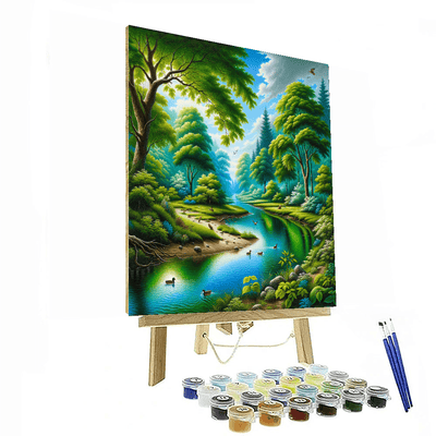 Peaceful River Reflections Paint By Numbers Art