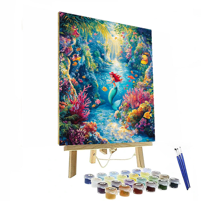 Ariel's Coral Reef Adventure - Disney Inspired Paint By Color