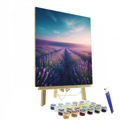 Soothing Lavender Fields DIY Paint By Numbers