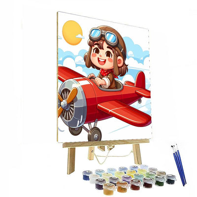 Brave Aviator's Sky High Adventure Paint By Number