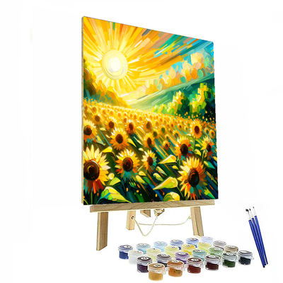 Sunflower Morning Glory Numbered Painting Kits