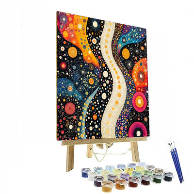 Yayoi Kusama Inspired Cosmic Looping Dance  Painting By Numbers Kit