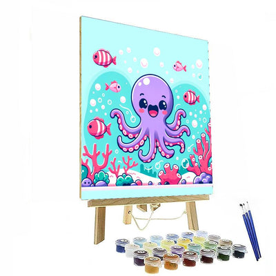 Playful Little Octopus DIY Paint By Numbers