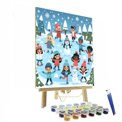 Whimsical Winter Fun Painting By Numbers Kit