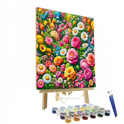 Vibrant Garden Delight Numbered Painting Kits