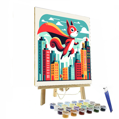 Super Hero Squirrel’s Urban Adventure Paint By Number