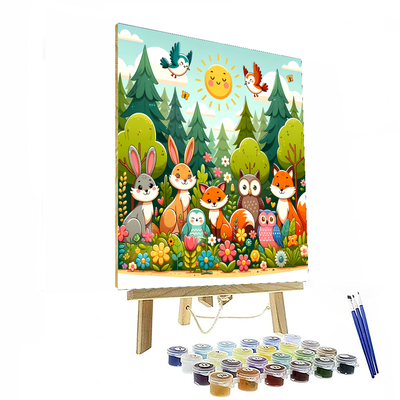 Playful Woodland Creatures Paint By Color