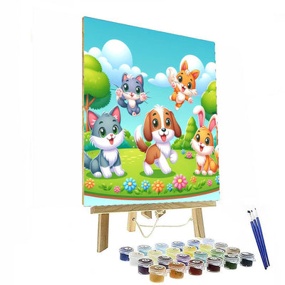 Cute And Cuddly Animal Friends Paint By Number