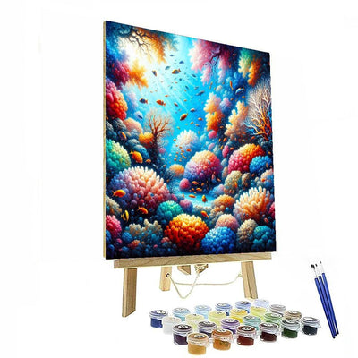 Vibrant Coral Reef Delight DIY Paint By Numbers