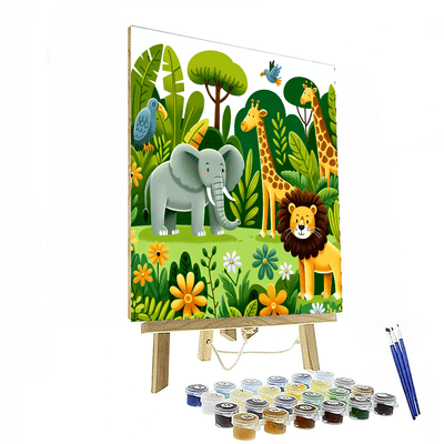 Enchanting Wildlife Safari Painting By Numbers Kit