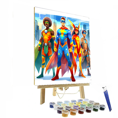 Superhero Pals Paint By Numbers