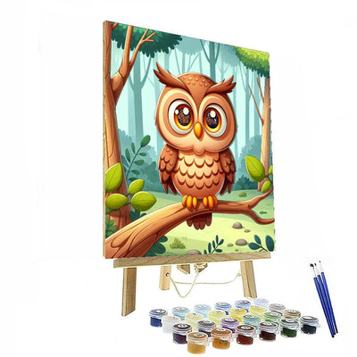 Wise Owl's Forest Lesson Paint By Numbers