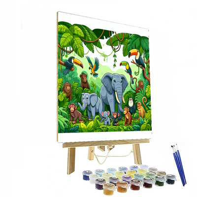 Mystic Jungle Safari Painting Number Kit