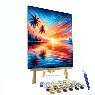 Radiant Tropical Sunset Paint By Color