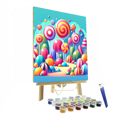 Colorful Candy World Number Painting