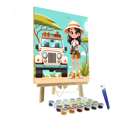 Little Adventurer On Safari Painting By Numbers Kit