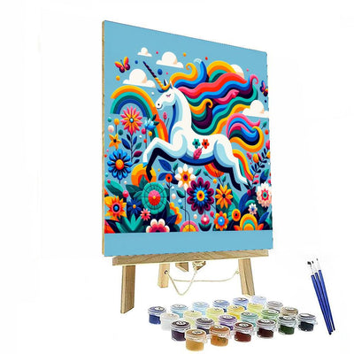 Jubilant Unicorn DIY Paint By Numbers