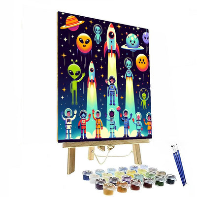 Exciting Galactic Adventure DIY Paint By Numbers