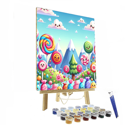 Amazing Candy Land Painting Number Kit