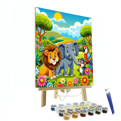 Creative Animal Kingdom Number Painting