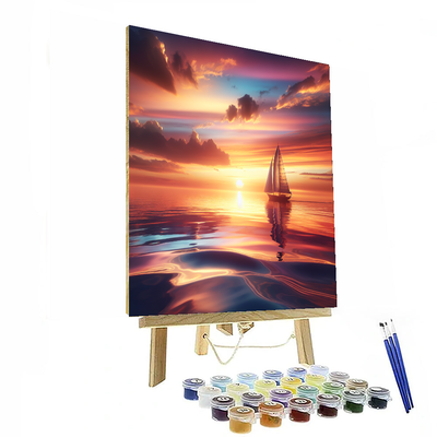 Sailing Through Sunset Painting Number Kit