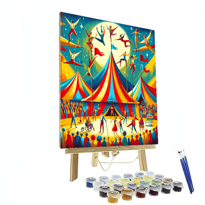 Vibrant Circus Spectacle Painting By Numbers Kit