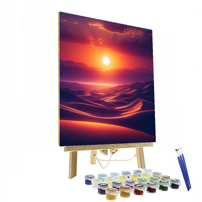 Blissful Desert Sunset Paint By Numbers Art