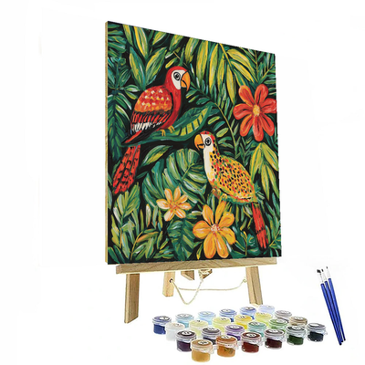 Frida Kahlo Inspired Exotic Wildlife Discovery  Paint By Numbers Kits