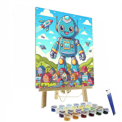 Gigantic Robot Adventure DIY Paint By Numbers