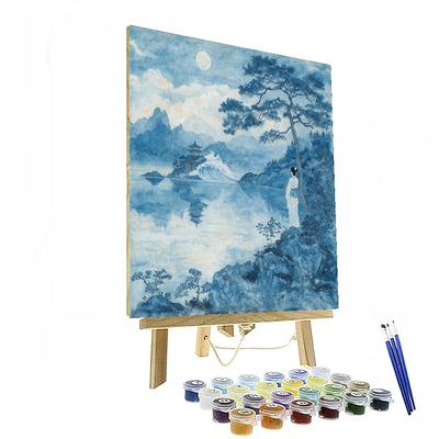 Hokusai Inspired Zen Reflections  Painting By Numbers Kit