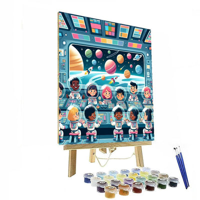 Space Adventure Station Painting Number Kit