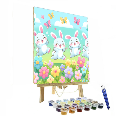 Bouncing Bunny Brigade Paint By Numbers