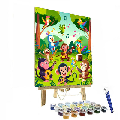 Rainforest Animal Orchestra Paint By Number