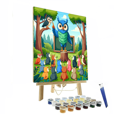 Forest Academy With Wise Owls Numbered Painting Kits