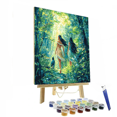 Pocahontas And Meeko's Nature Walk - Disney Inspired Painting Number Kit