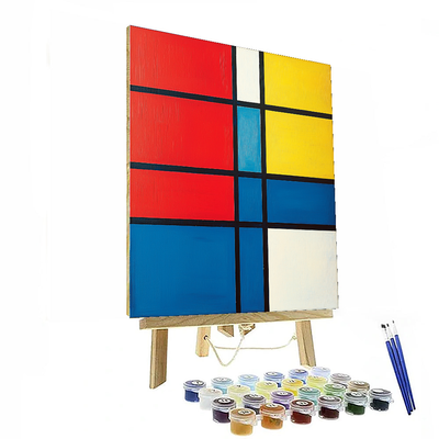 Piet Mondrian Inspired Geometric Bliss  Paint By Numbers Art