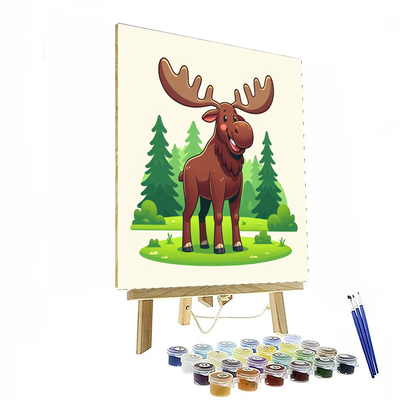 Mighty Moose Number Painting