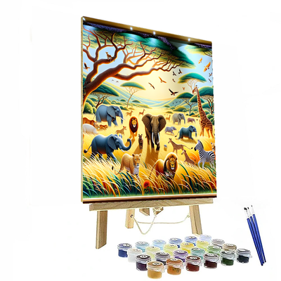 Wondrous Wildlife Safari Paint By Color