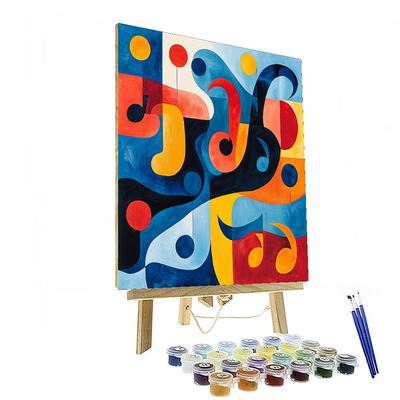 Henri Matisse Inspired Colorful Music Notes  Paint By Numbers Art