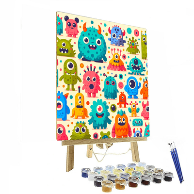 Cute Monster Friends Number Painting