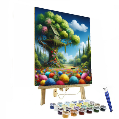 Charming Treehouse Retreat Painting By Numbers Kit