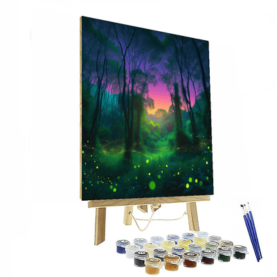 Twilight Forest Glow Number Painting