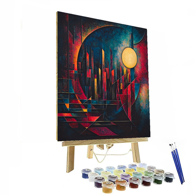 Wassily Kandinsky Inspired Abstract Urban Nights  Paint By Numbers Kits