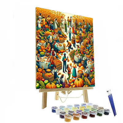 Sunny Harvest Festival Painting By Numbers Kit