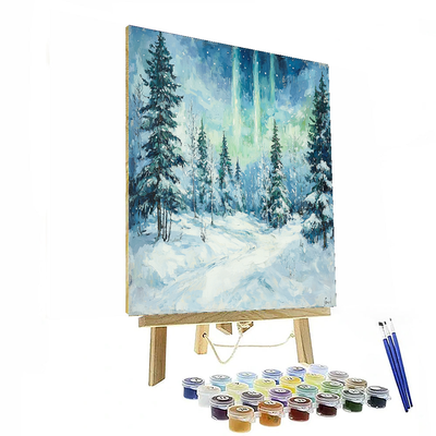 Edvard Munch Inspired Whimsical Nordic Winter Landscape  Paint By Numbers