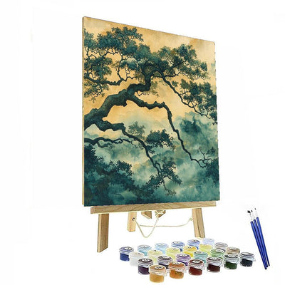 Zhao Mengfu Inspired Whispers Of Ancient Trees  Painting By Numbers Kit