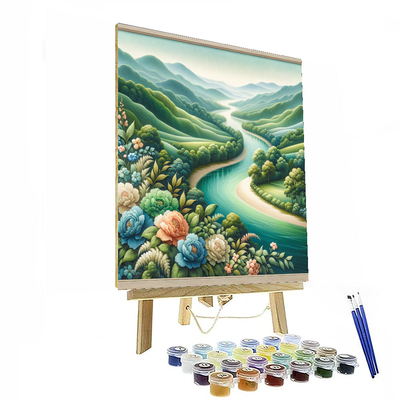 Tranquil River Painting Number Kit